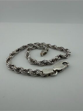 925 Silver twisted Rope Chain Bracelet
